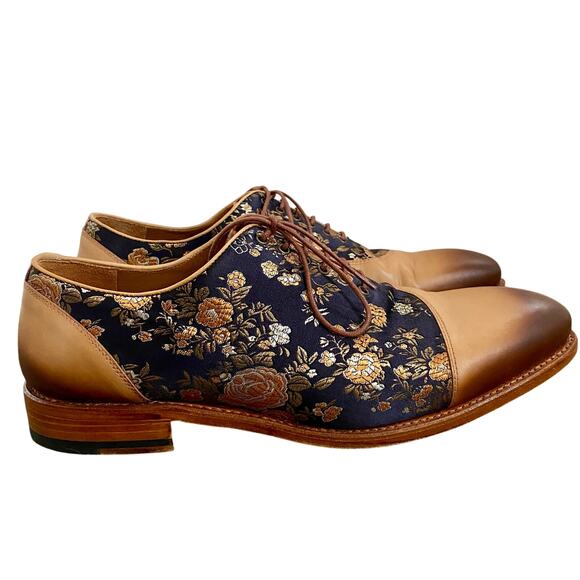 Taft Other - Taft Jack Mens Dress Shoe Eden Size 43.5 EU 10.5 US Leather Handmade Floral